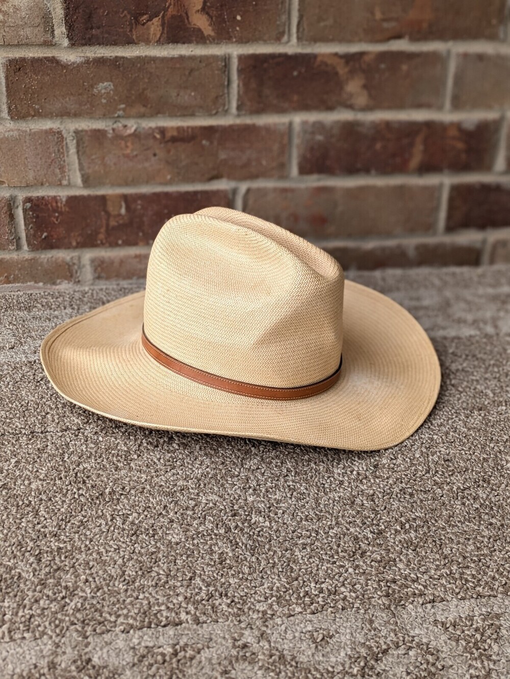 Resistol Del Rio Self Conforming Shantung Straw Cowboy Hat Natural Size 7 1/4